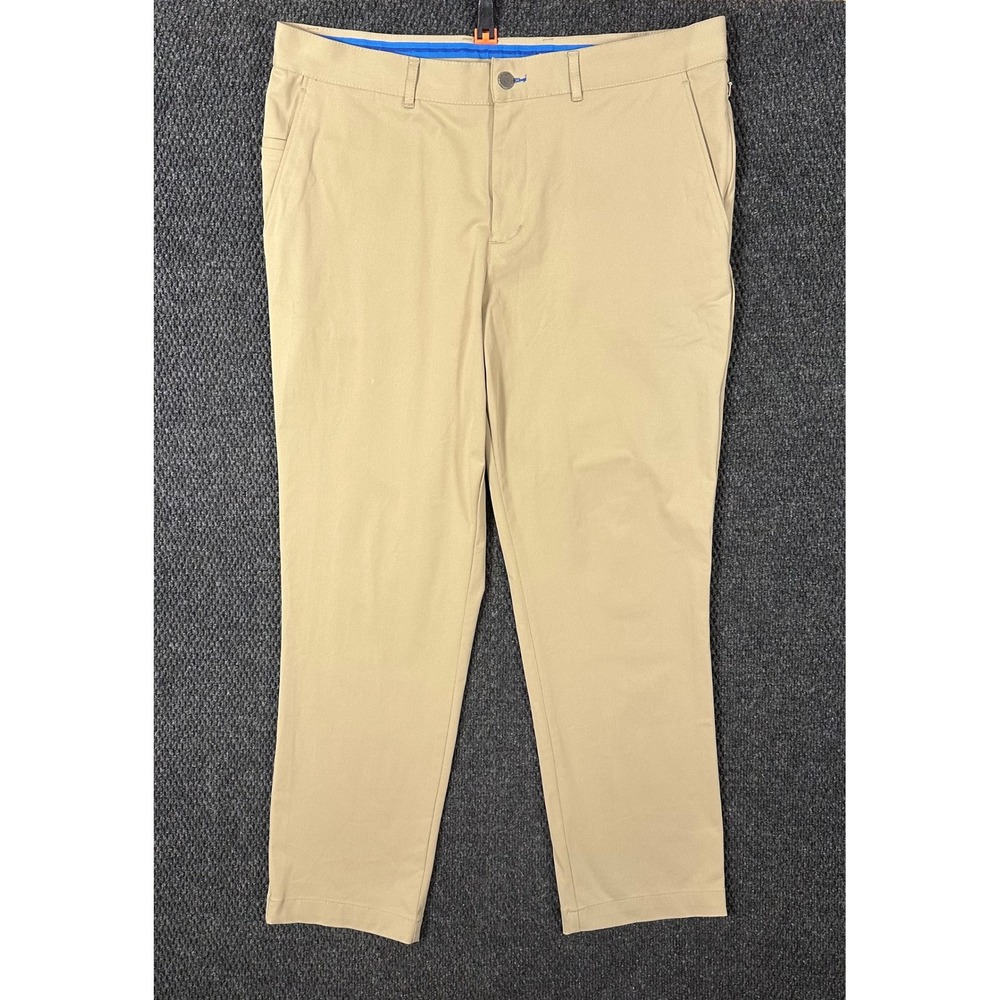 Twillory Performance Chino Pants Mens 36x28 Khaki Tailored Fit Microfiber